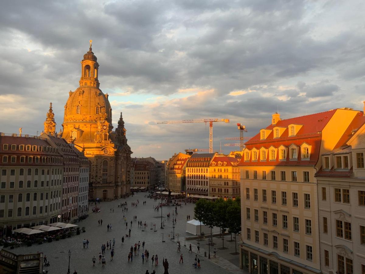 Luxus Suite Mit Einmaligem Blick Auf Die Frauenkirche 德累斯顿 外观 照片