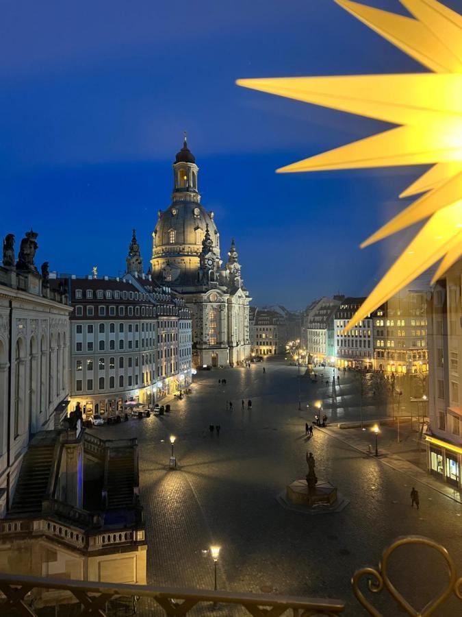 Luxus Suite Mit Einmaligem Blick Auf Die Frauenkirche 德累斯顿 外观 照片