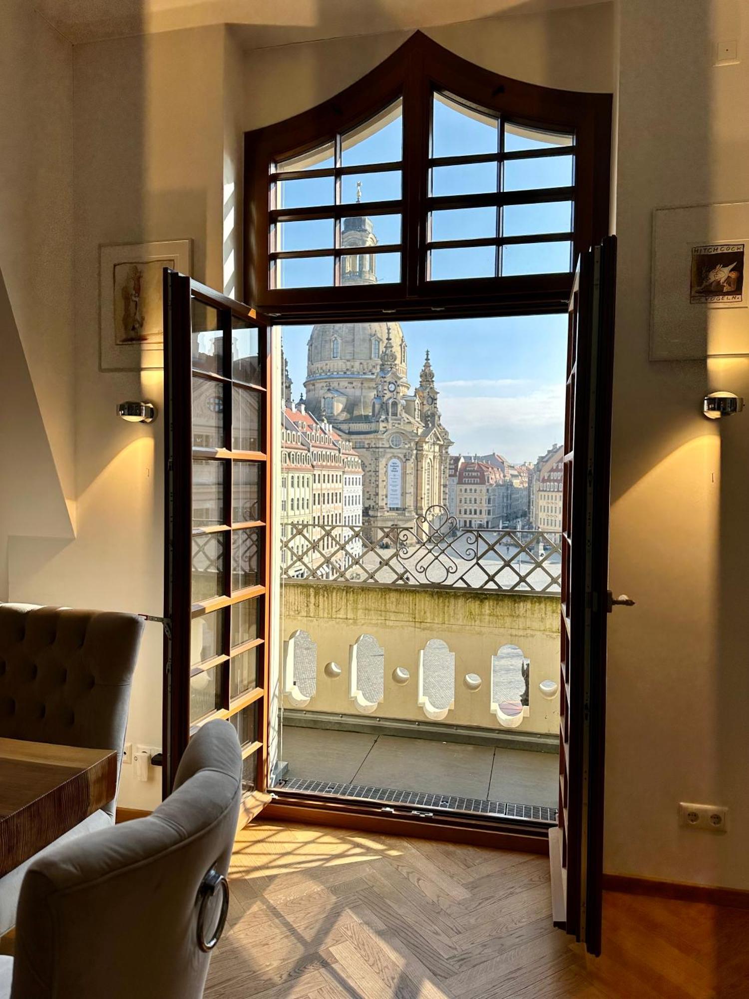 Luxus Suite Mit Einmaligem Blick Auf Die Frauenkirche 德累斯顿 外观 照片