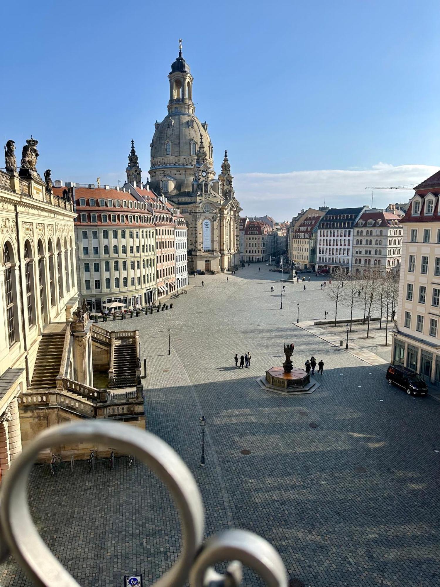 Luxus Suite Mit Einmaligem Blick Auf Die Frauenkirche 德累斯顿 外观 照片